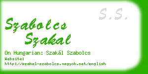 szabolcs szakal business card