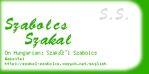 szabolcs szakal business card
